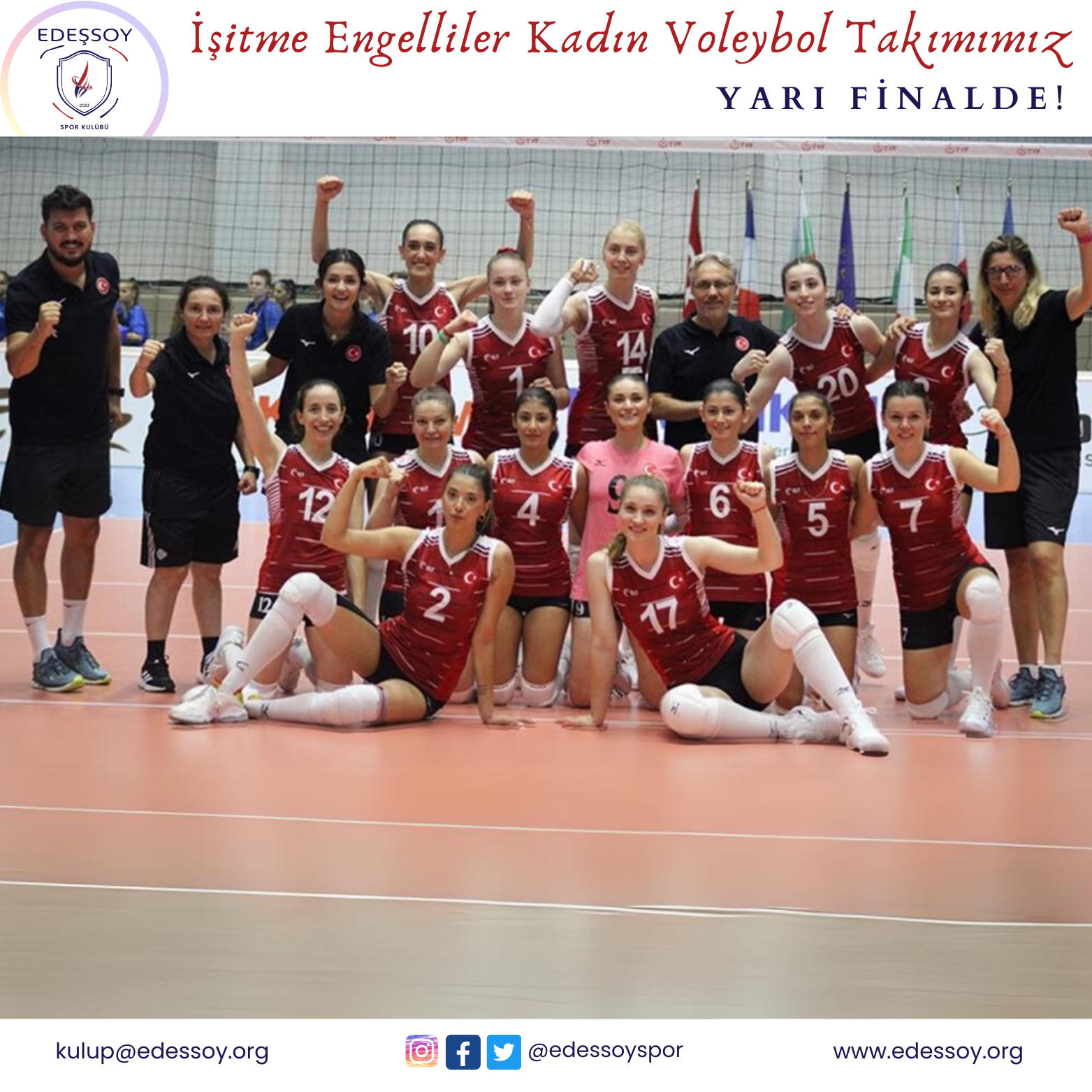 İşitme Engelliler Kadın Voleybol Takımımız Yarı Finalde!